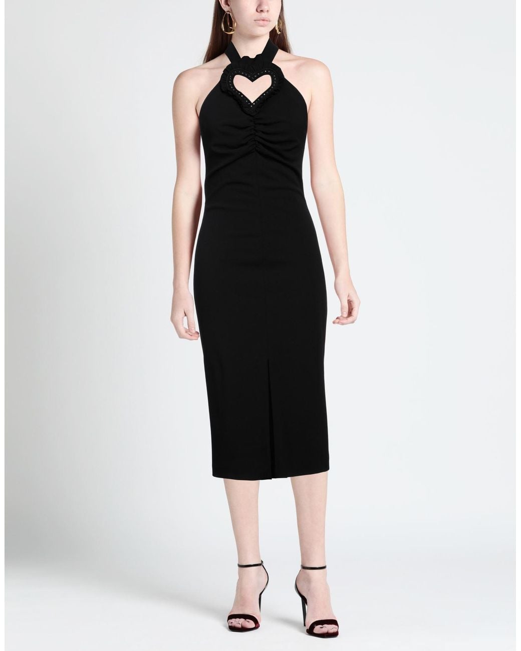 Aniye By Black Midi Dress Polyester, Elastane