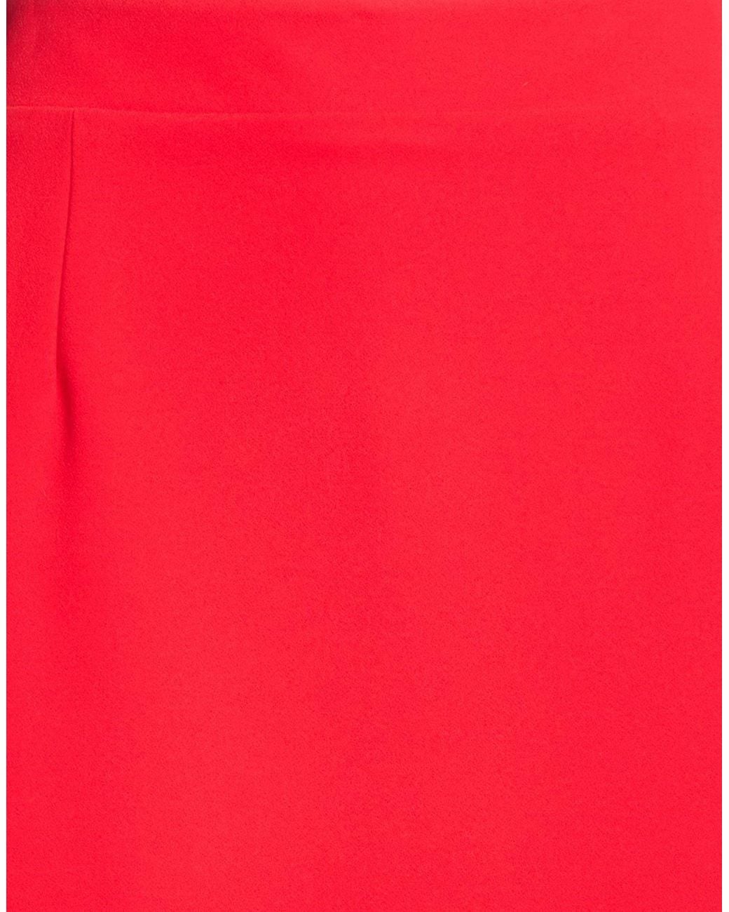 SOLOTRE Red Mini Skirt Polyester