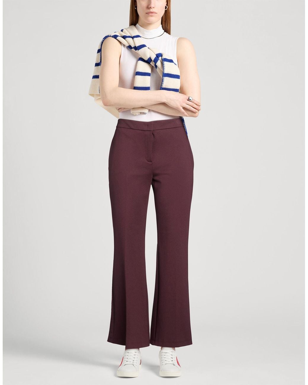 Kaos Purple Pants Viscose, Polyamide, Elastane