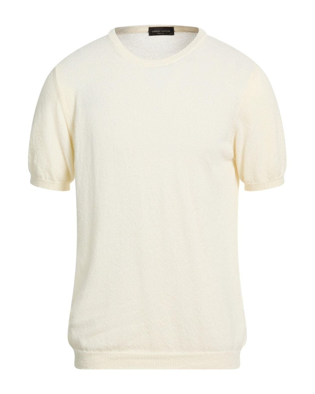 Roberto Collina White Sweater Cotton, Polyamide for men