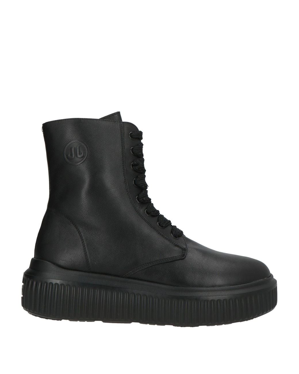Janet & Janet Black Ankle Boots Leather
