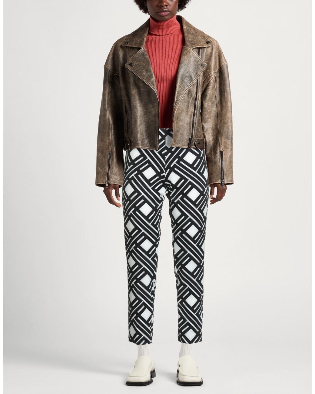 Cristinaeffe Black Pants Polyester, Elastane