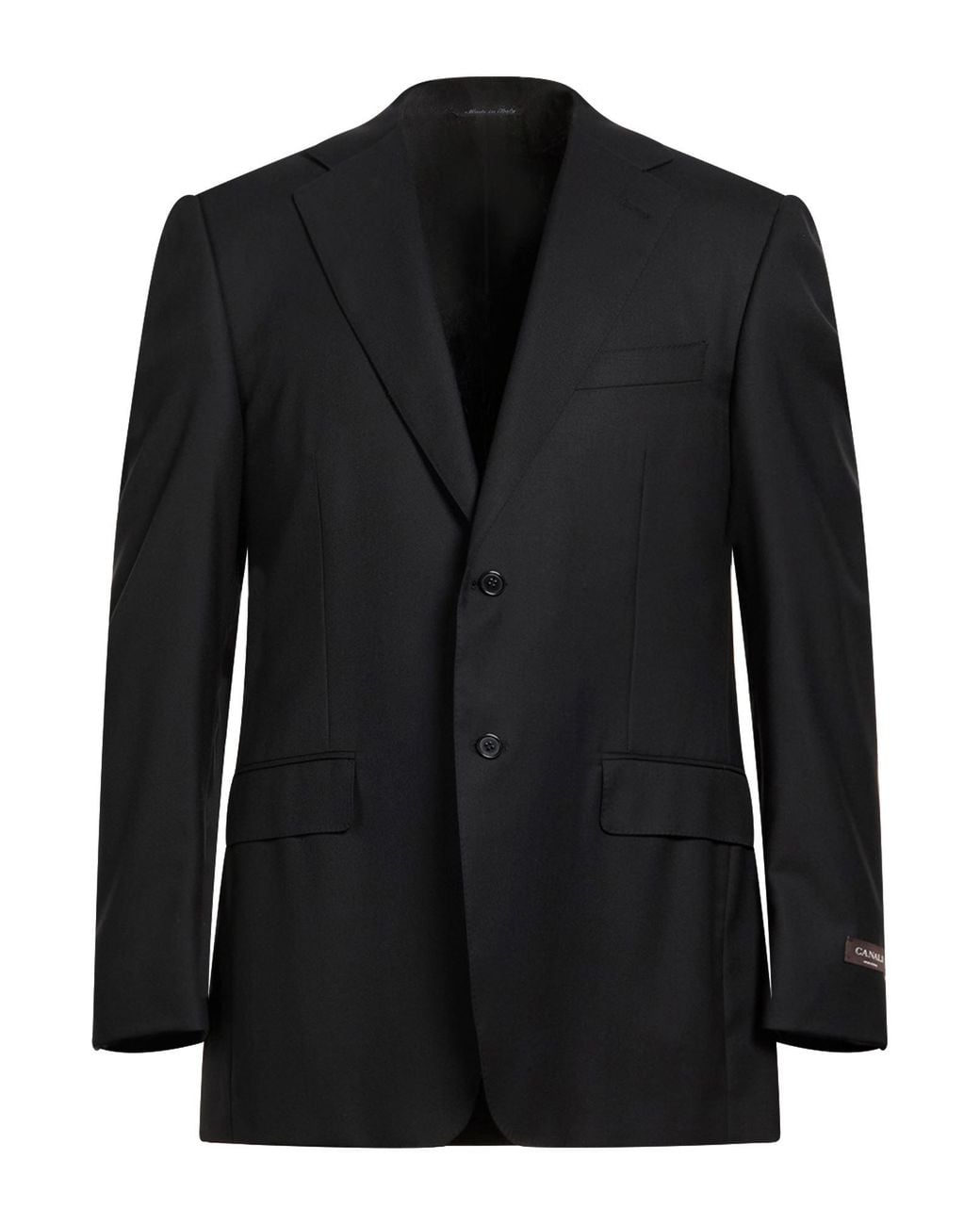 Canali Black Blazer Virgin Wool for men