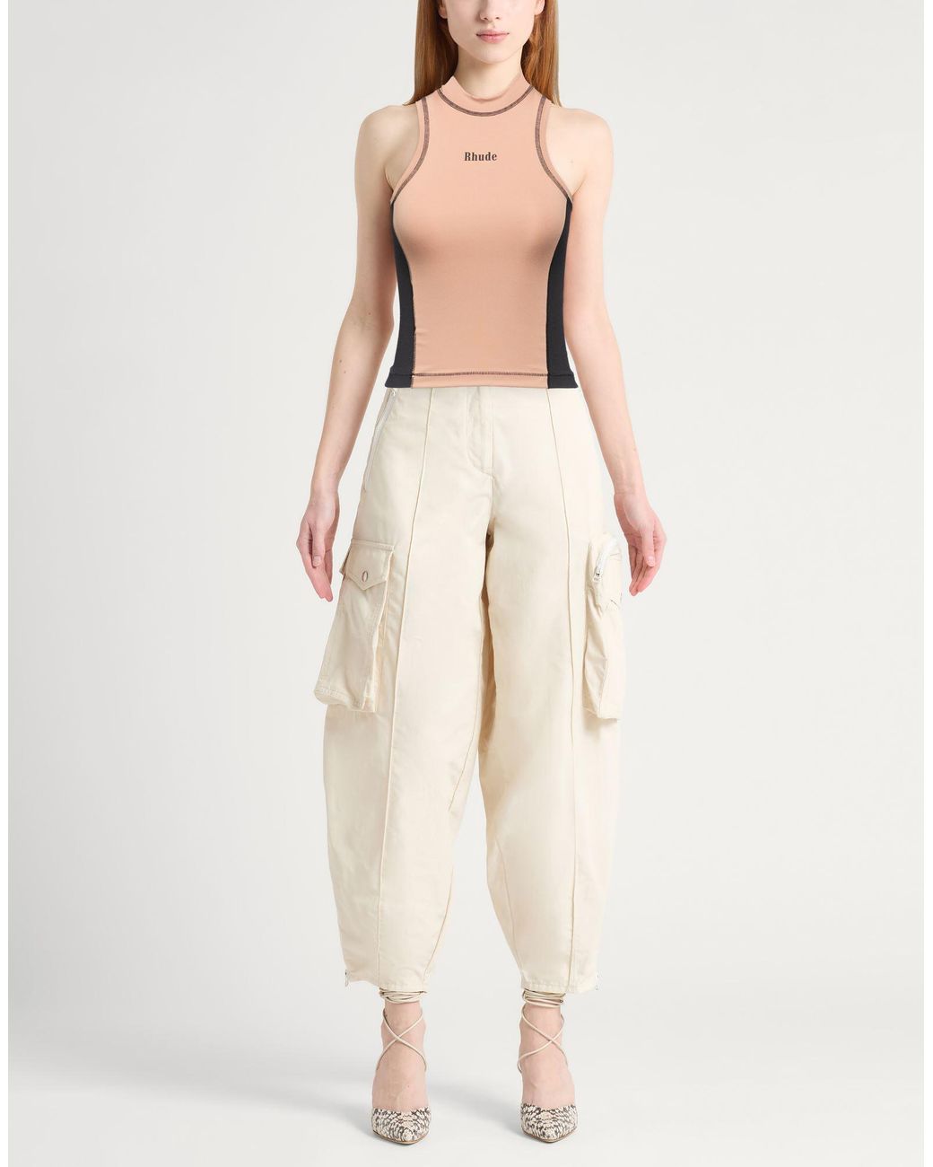 Rhude Natural Blush Top Polyester, Elastane