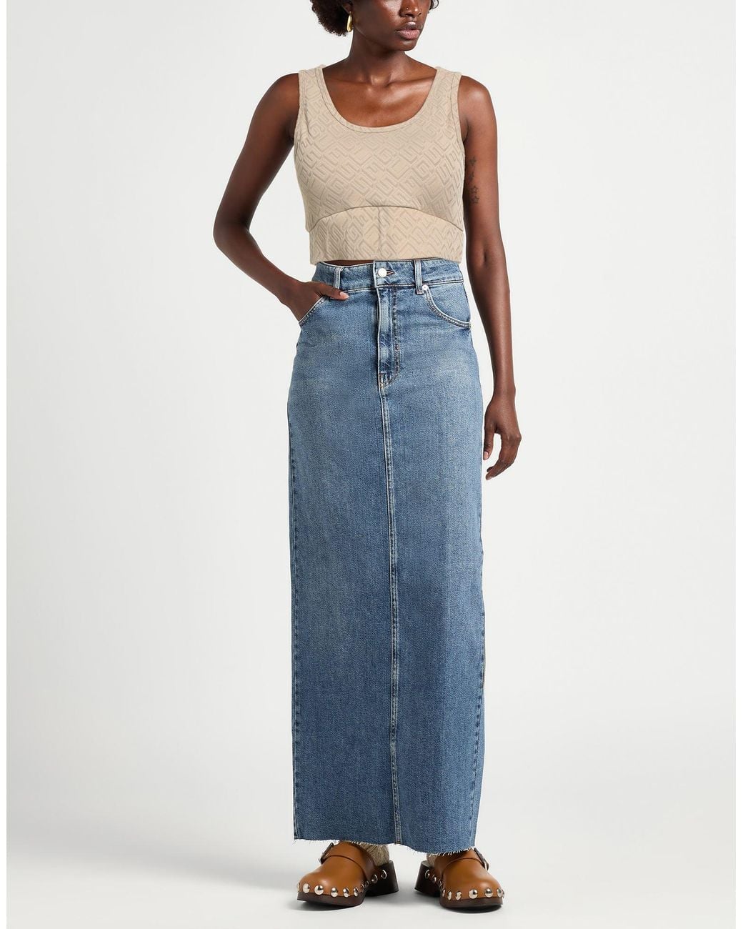 Guess Natural Sand Top Polyester, Elastane