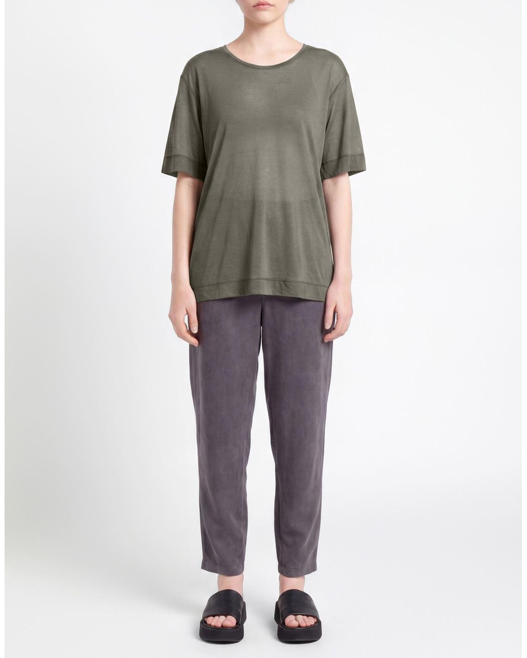 Masnada Gray Military T-Shirt Cotton