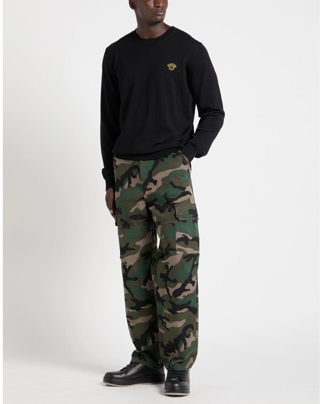 Versace Black Sweater Wool for men