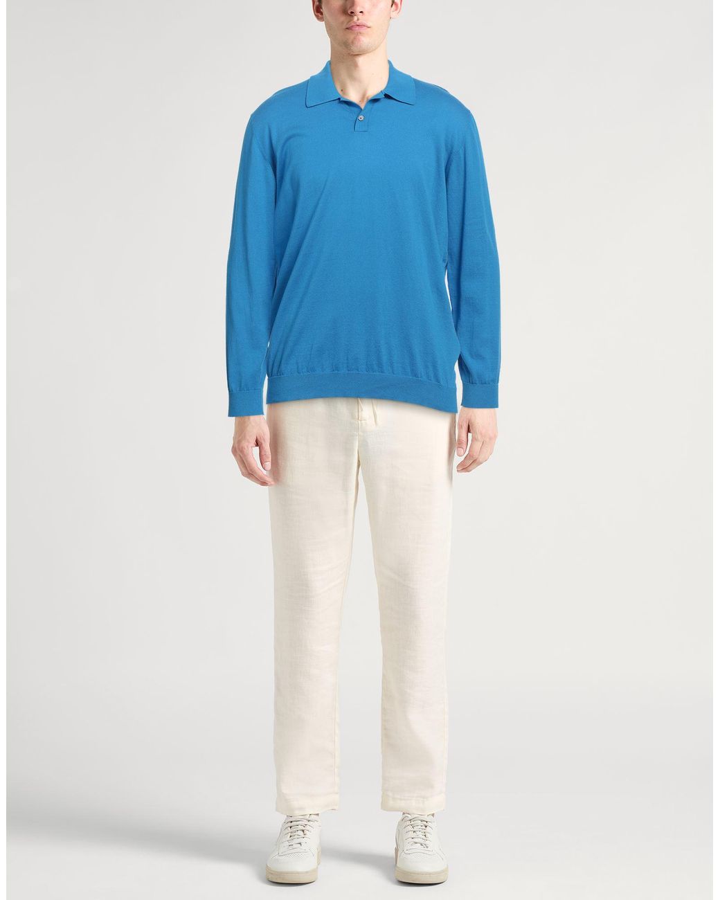 Roberto Collina Blue Azure Sweater Cotton for men