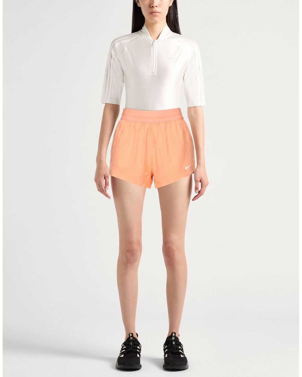 Nike Orange Shorts & Bermuda Shorts Polyester, Elastane