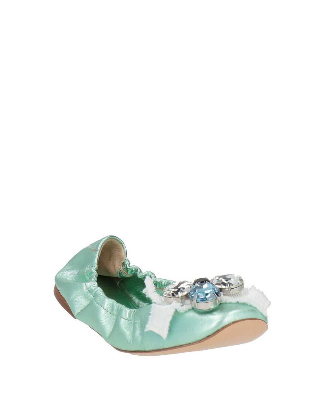 Casadei Green Ballet Flats