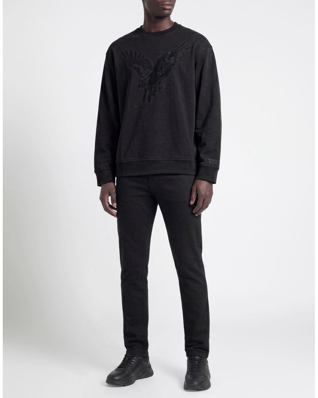 ARMANI EXCHANGE Black Sweatshirt for men