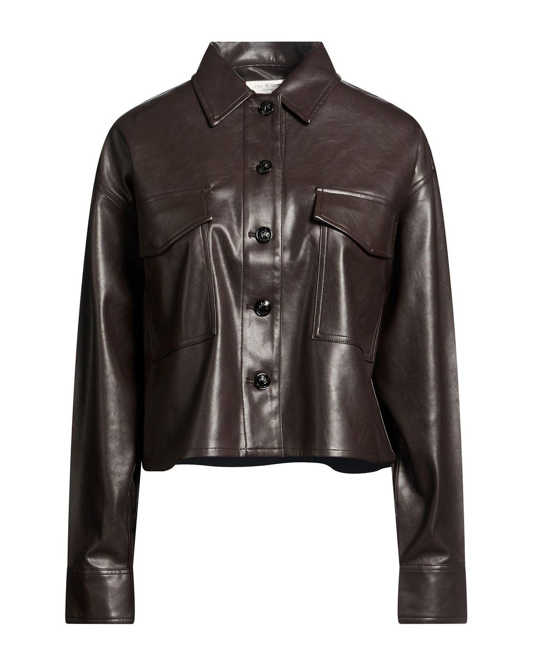 Rag & Bone Black Jacket Polyester, Polyurethane