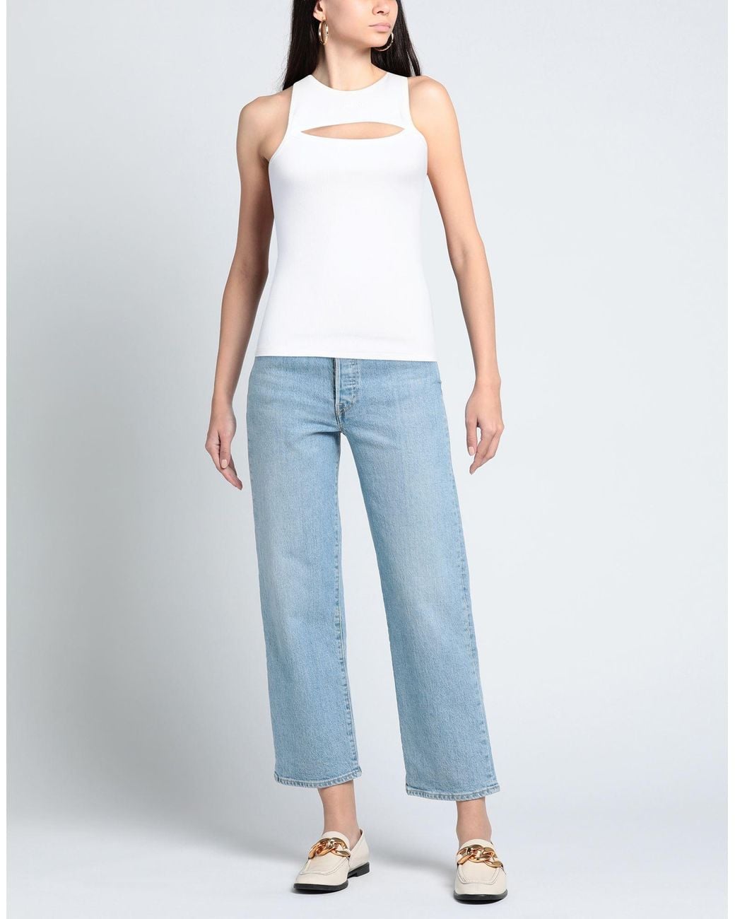 MSGM White Tank Top
