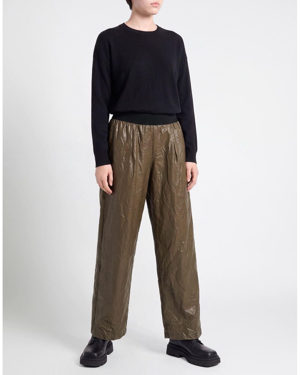 Maria Calderara Green Pants Polyester