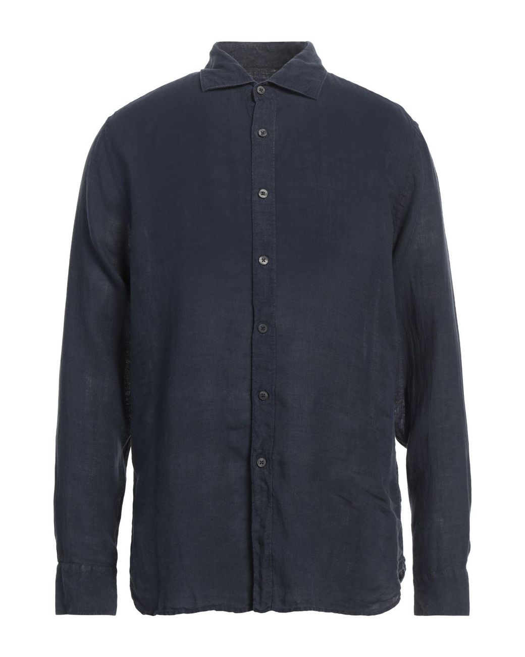 120% Lino Blue Shirt for men