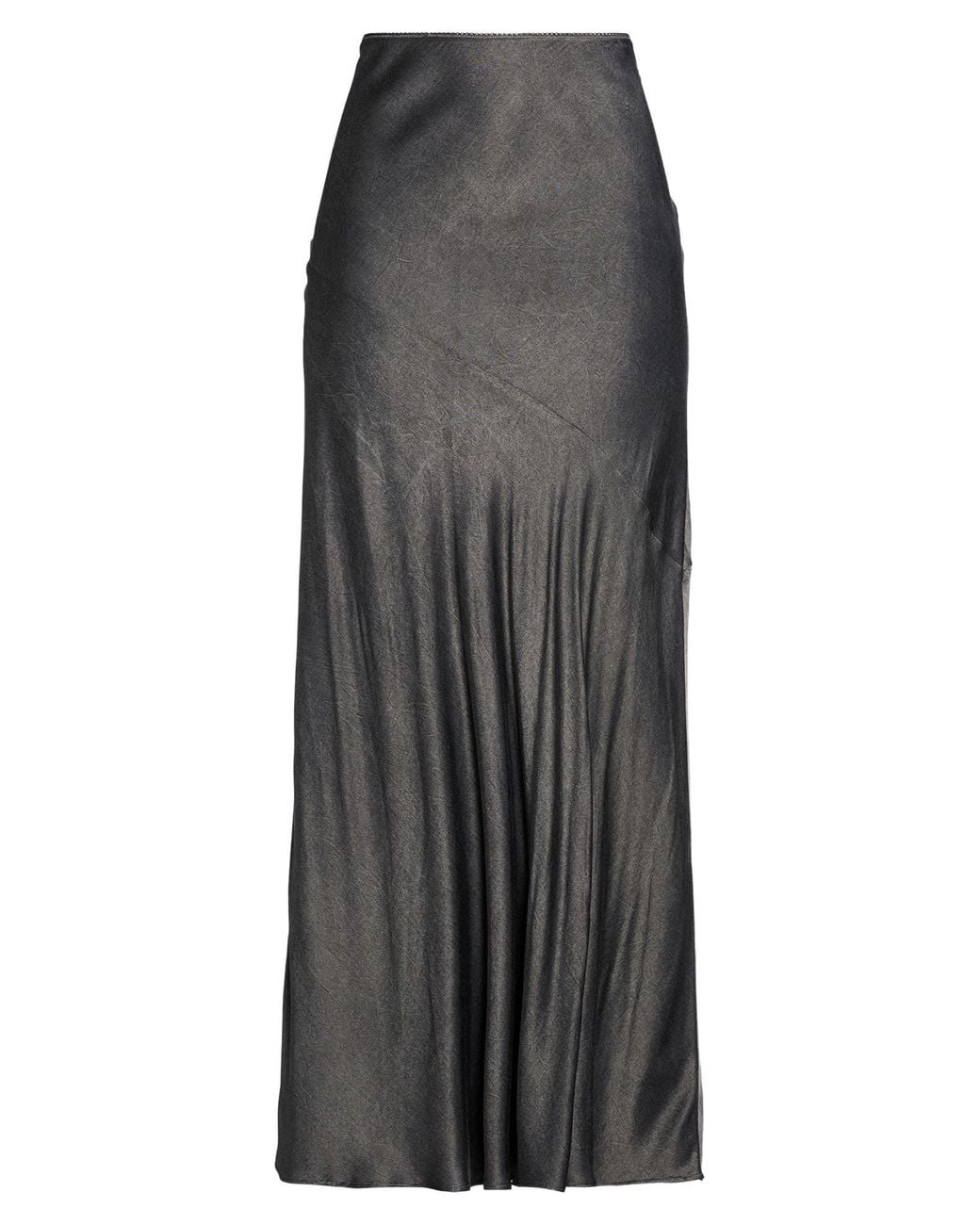 Roberto Collina Gray Maxi Skirt Viscose