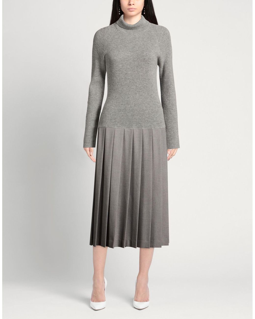 Fabiana Filippi Gray Midi Dress