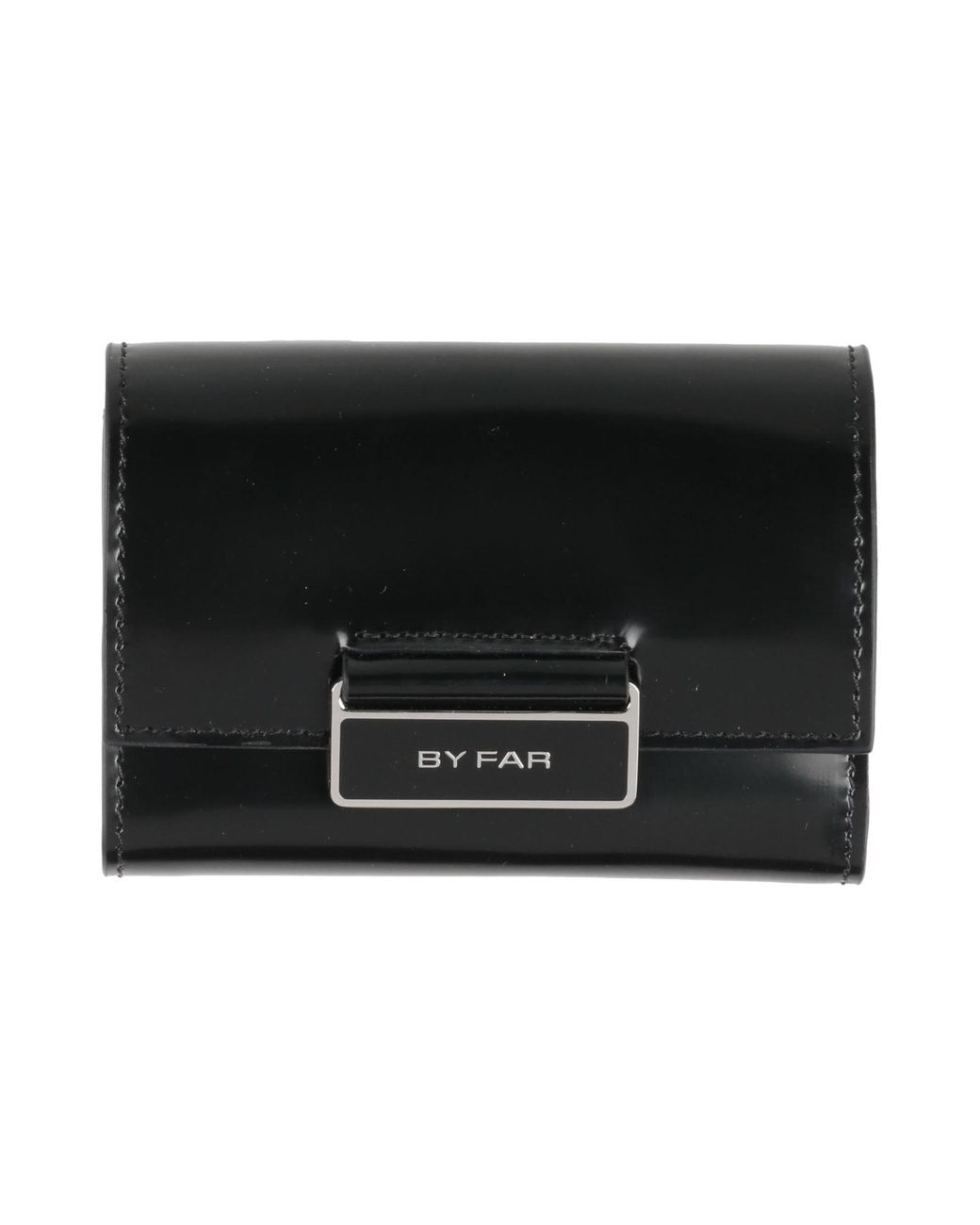 By Far Black Wallet Cow Leather
