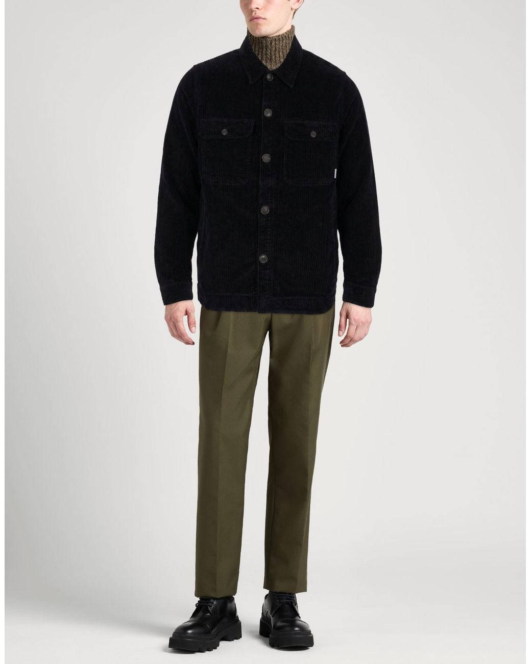 Crossley Blue Jacket Cotton, Elastane for men
