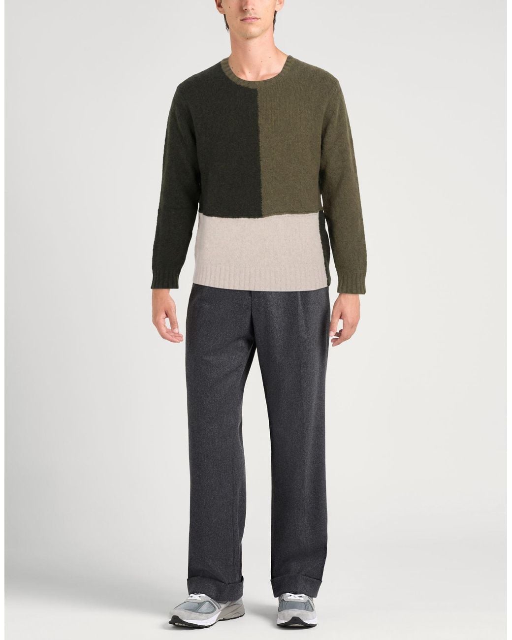 Pullover Folk de hombre de color Green