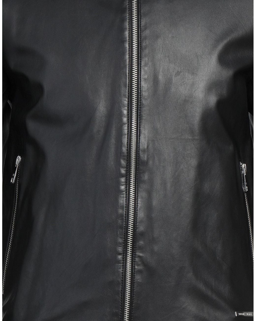 ARMANI EXCHANGE Black Jacket Lambskin for men