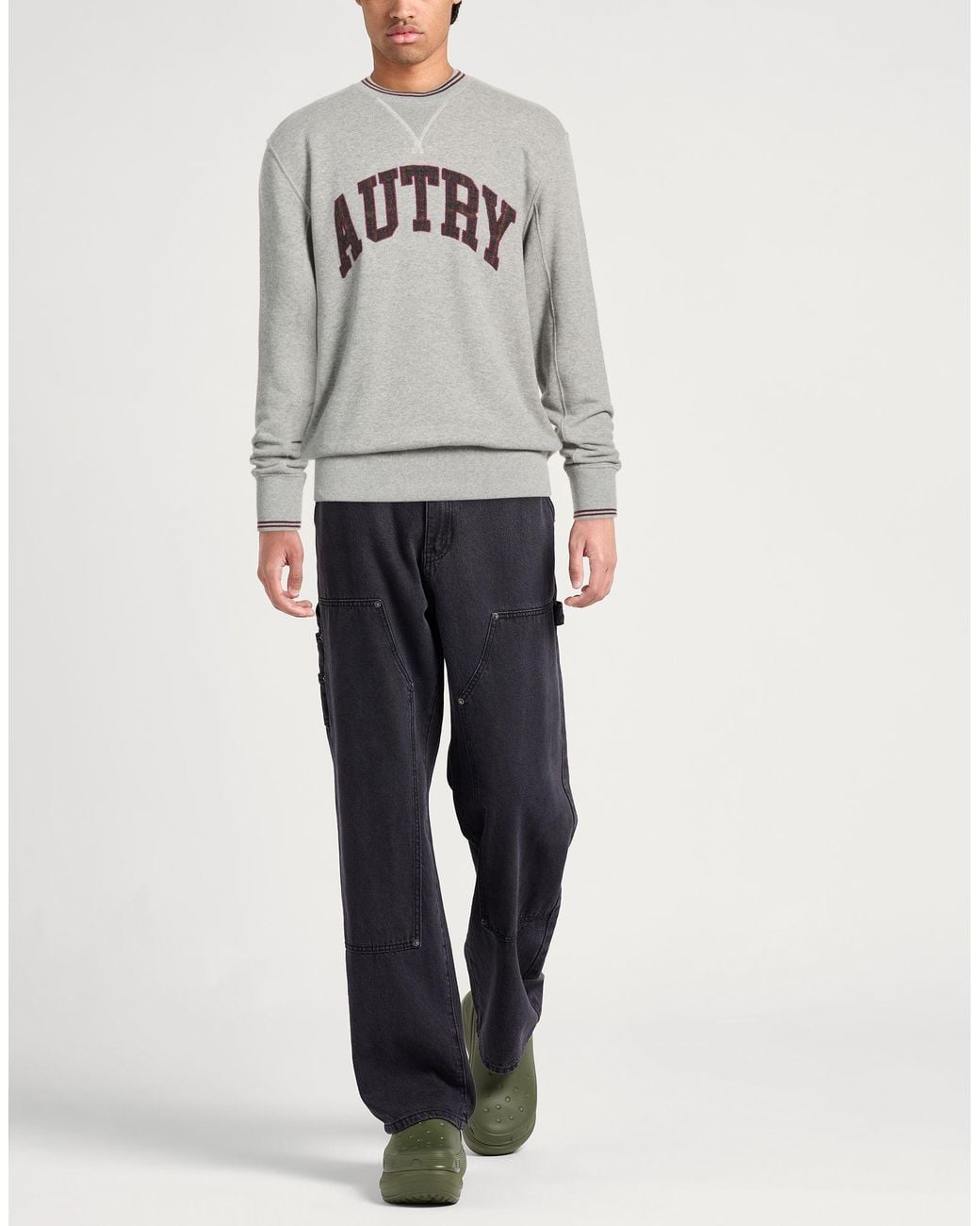 Autry Gray Sweatshirt Cotton, Polyester, Wool for men