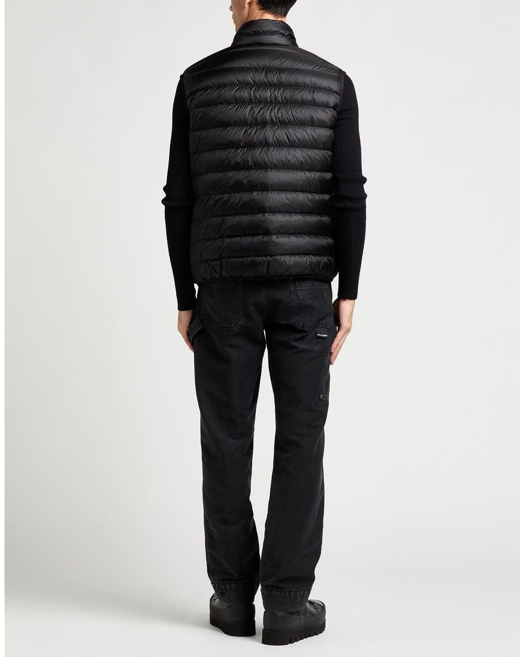 Palm Angels Black Vest Polyamide, Polyester for men
