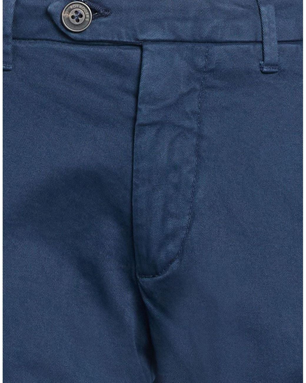 Roy Rogers Blue Pants Cotton, Elastane for men