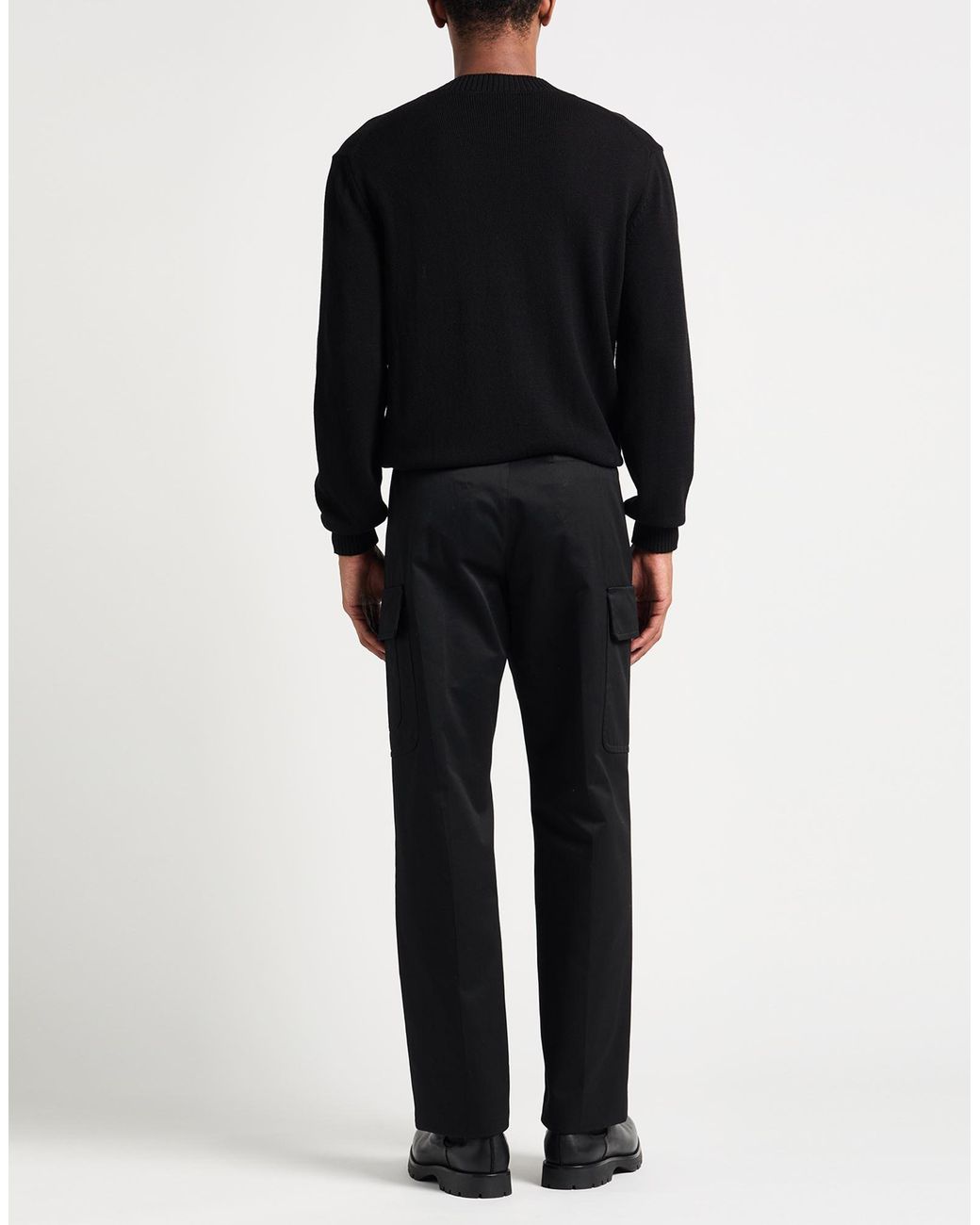 Versace Black Sweater Cotton, Viscose, Polyester for men