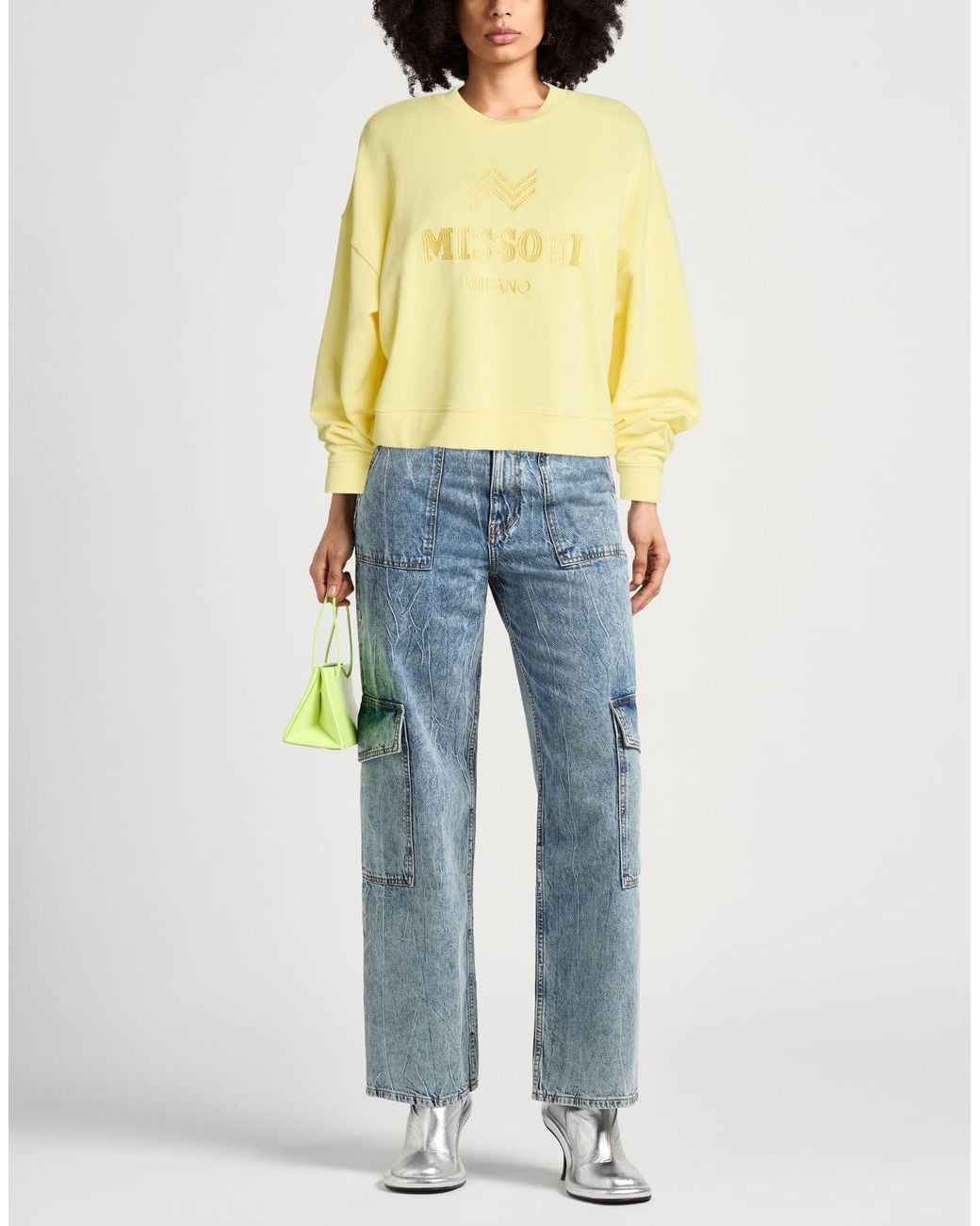 Missoni Yellow Sweatshirt Cotton, Viscose