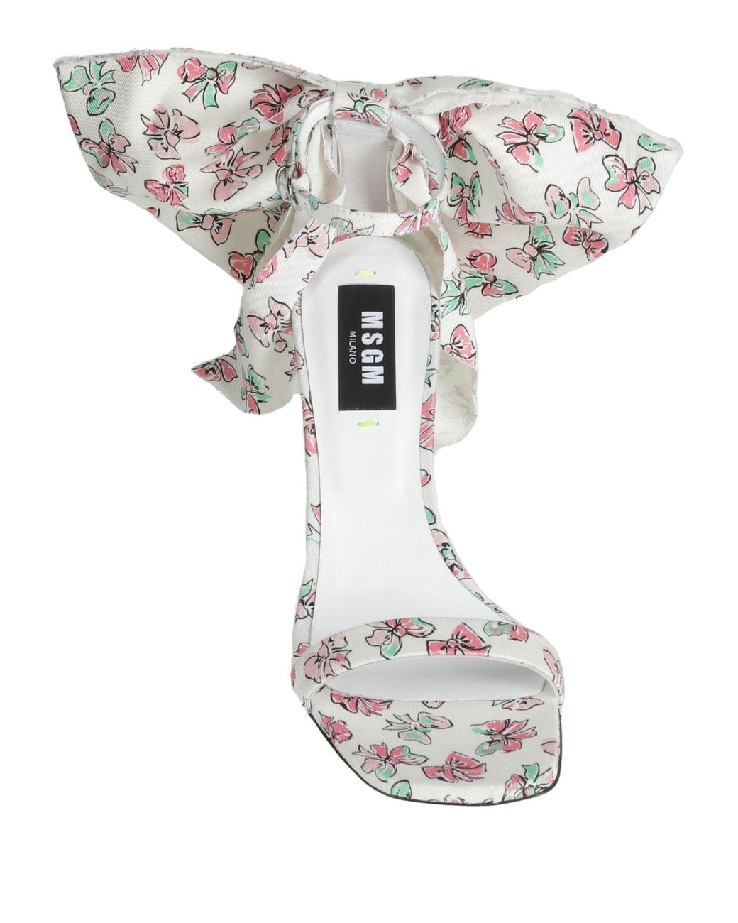 MSGM White Sandals Textile Fibers