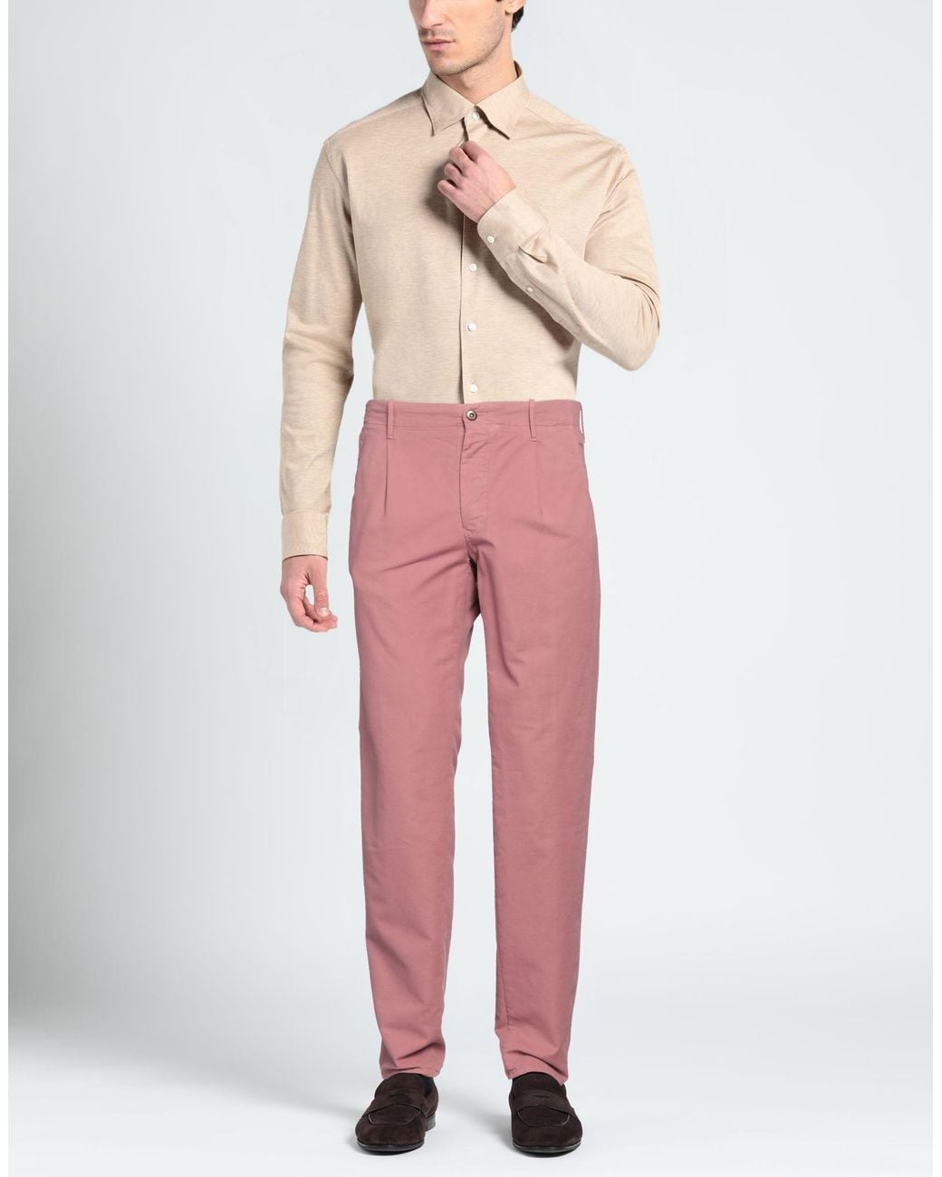 Incotex Pink Trouser for men