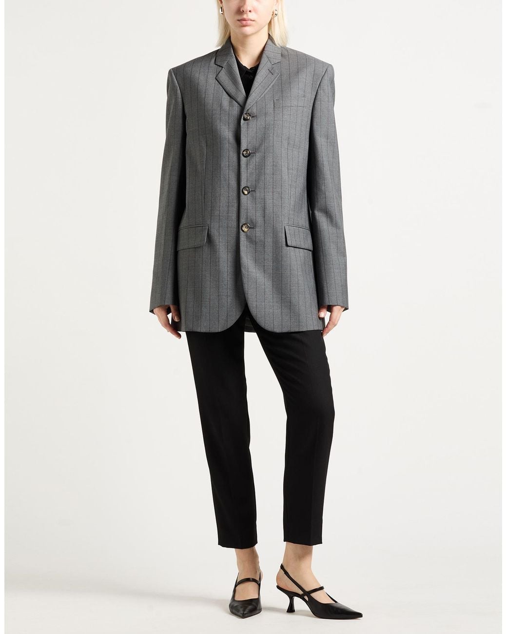 Moschino Gray Jacket Virgin Wool