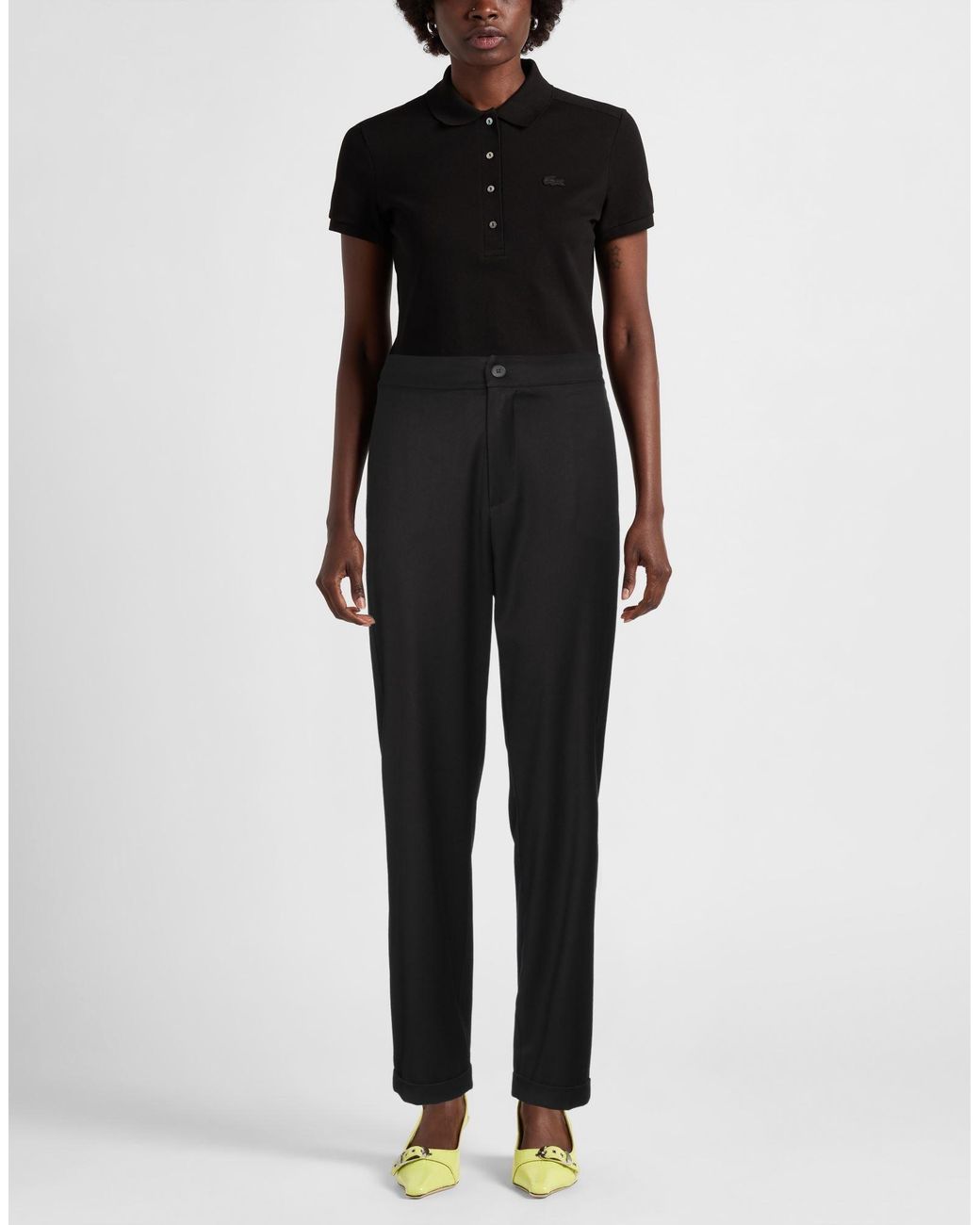 Siste's Black Pants Polyester, Viscose, Elastane