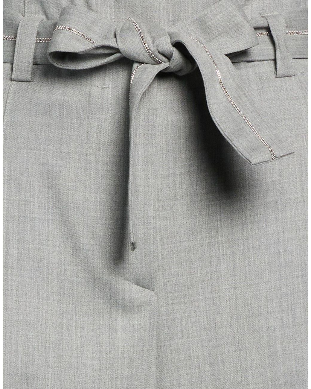 Peserico Gray Light Pants Wool, Polyester, Elastane