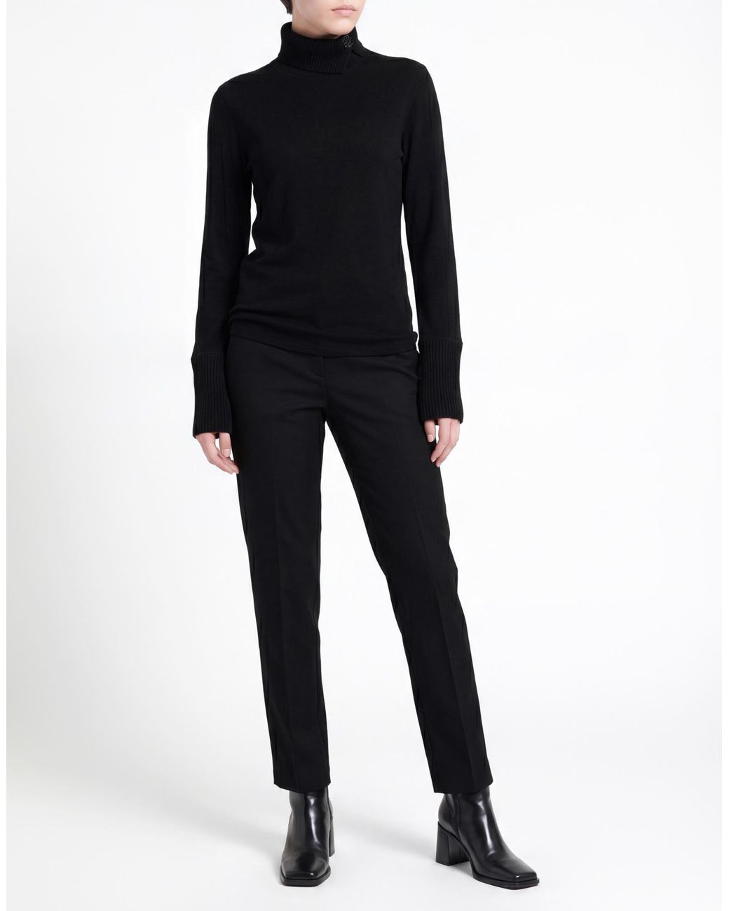 Marc Cain Black T-Shirt Cotton, Elastane