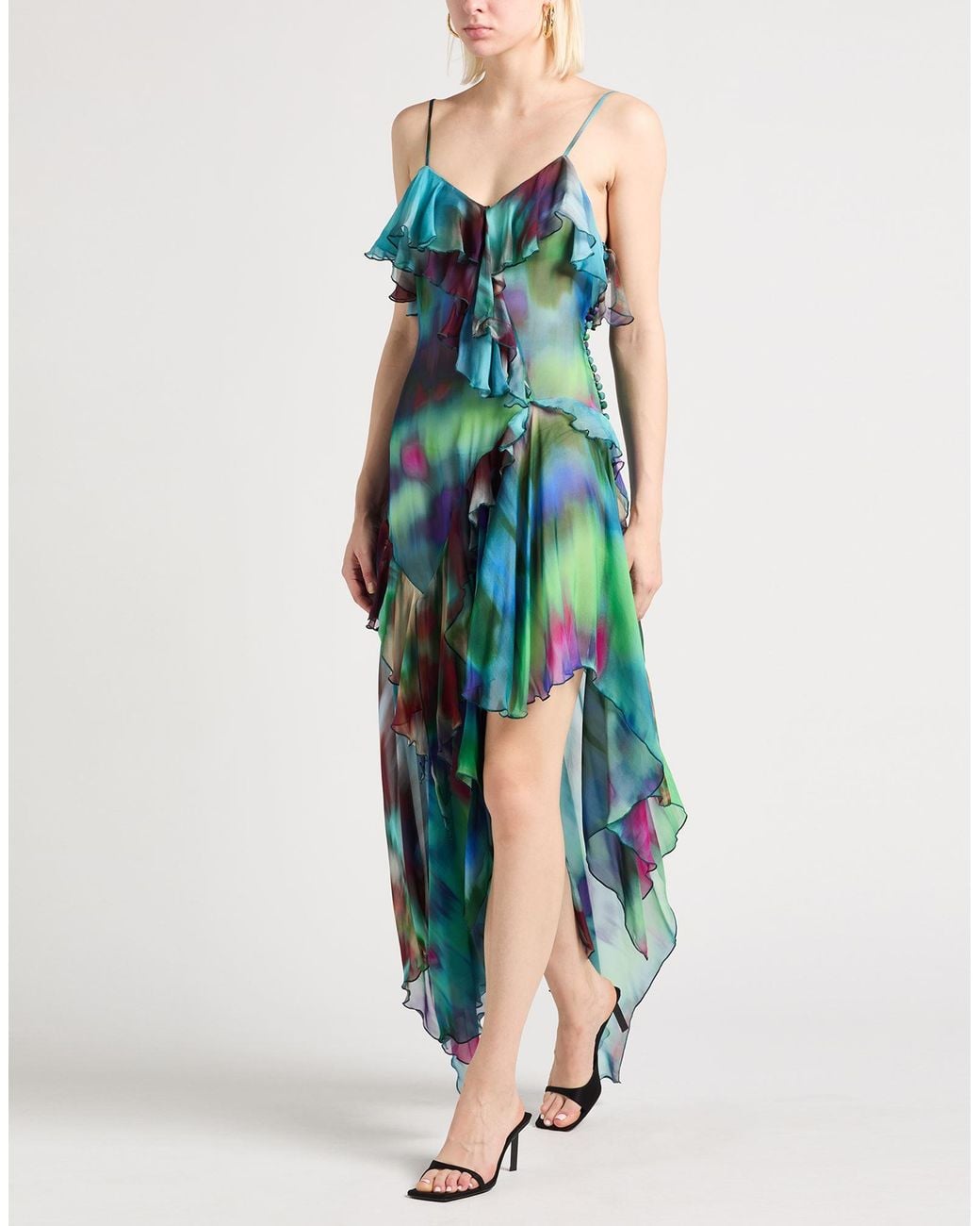 Alexandre Vauthier Blue Azure Mini Dress Silk
