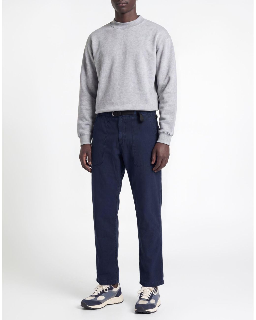 White Sand Blue Pants Cotton for men