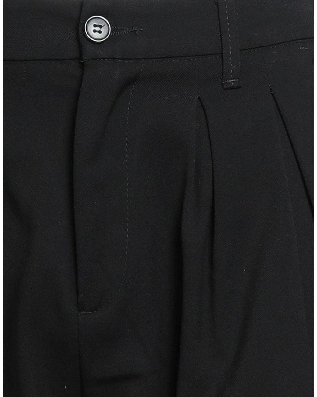 Alpha Studio Black Pants Polyester, Viscose, Elastane for men