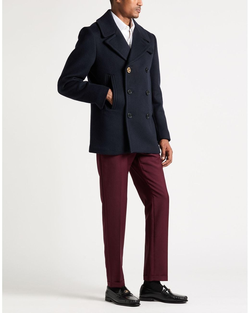 Givenchy Blue Coat Wool for men