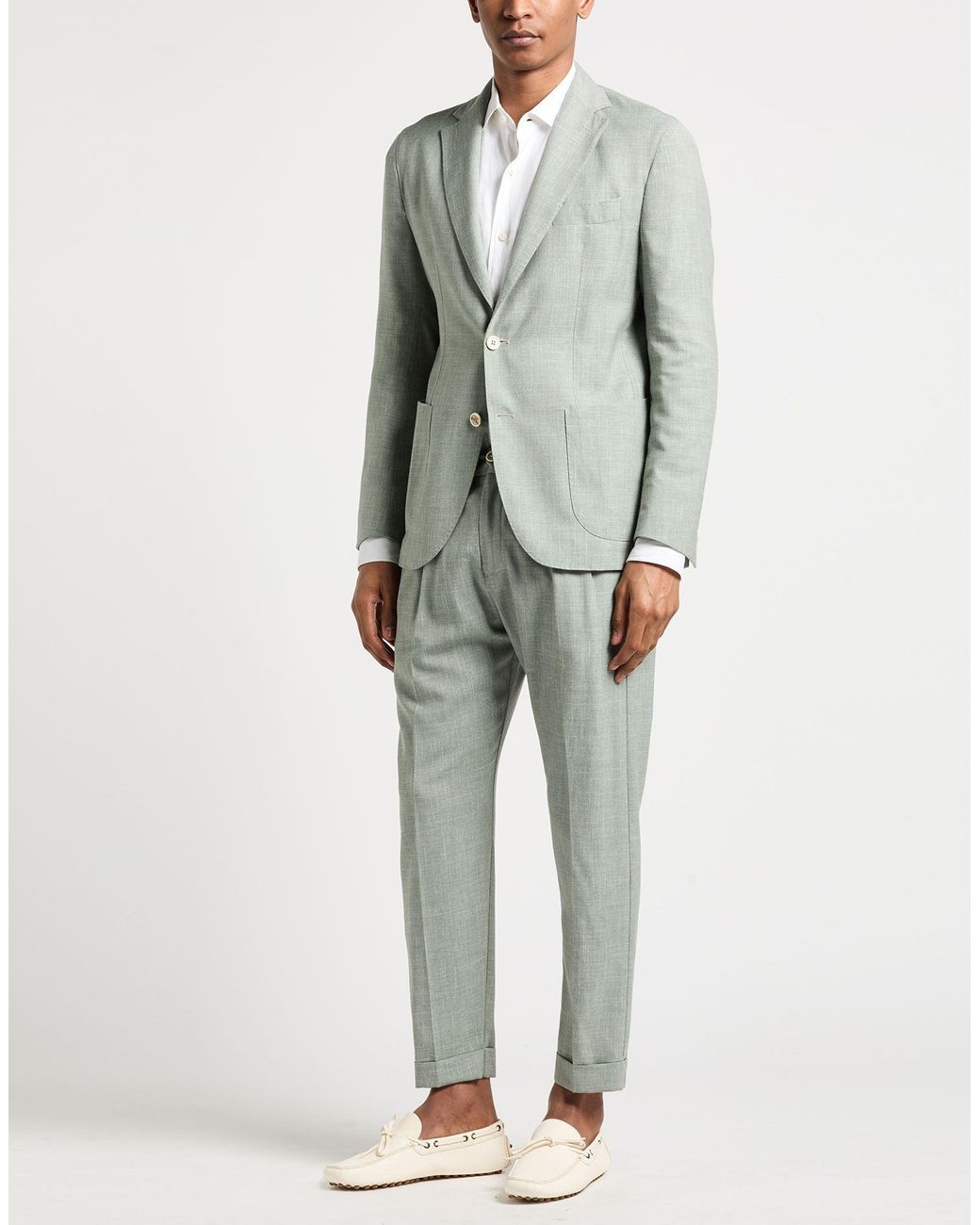 Eleventy Gray Suit Wool, Silk, Linen for men
