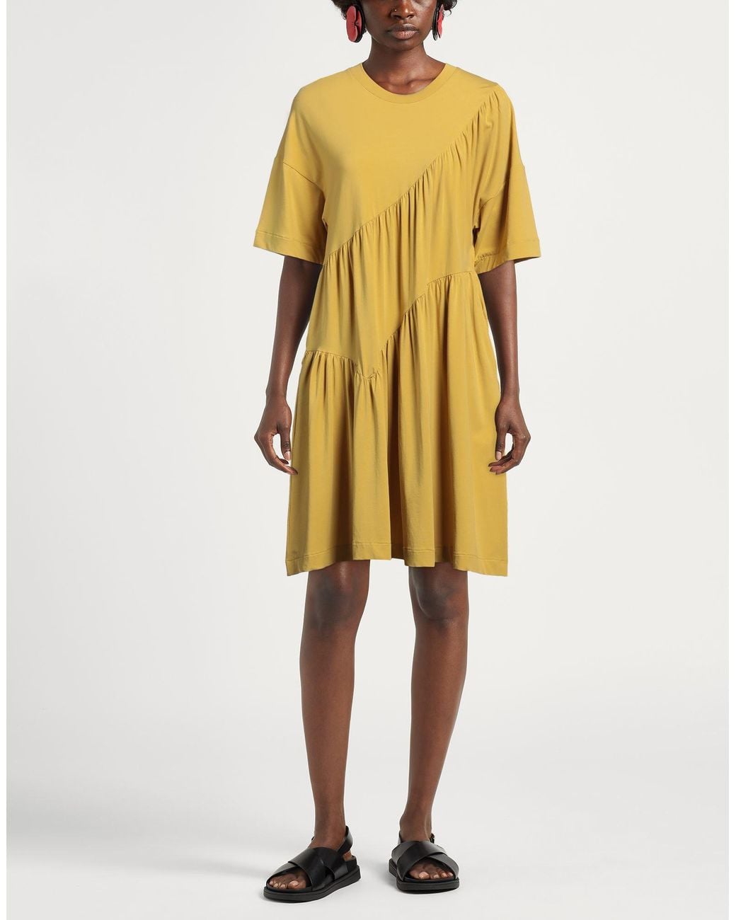 Alpha Studio Yellow Midi Dress