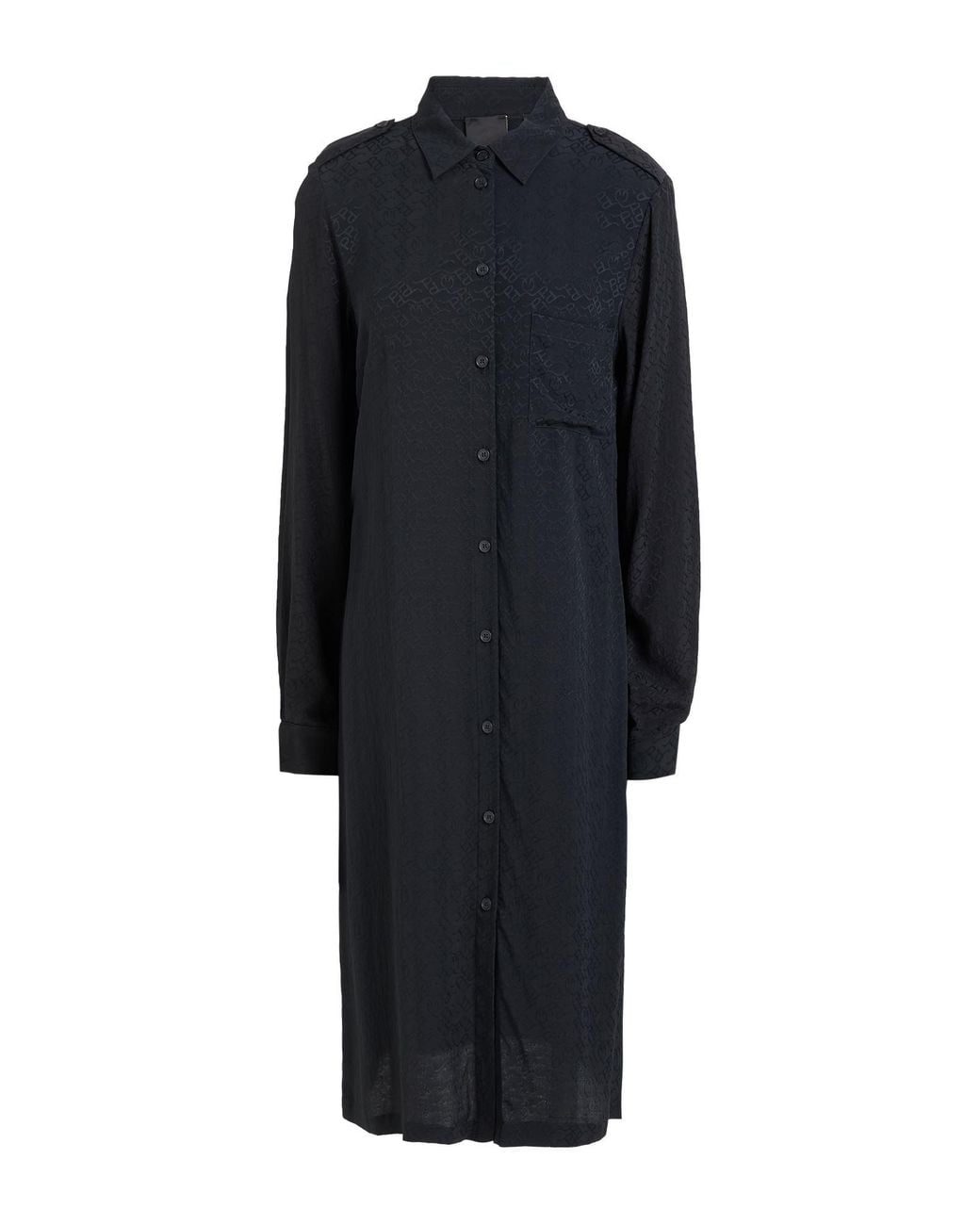 Pinko Blue Midi Dress Acetate, Silk