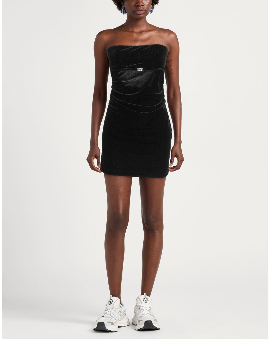 ViCOLO Black Mini Dress Polyester, Elastane