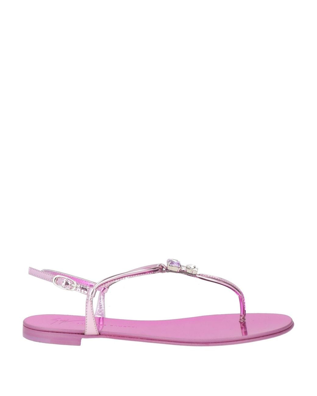 Giuseppe Zanotti Pink Thong Sandal Leather
