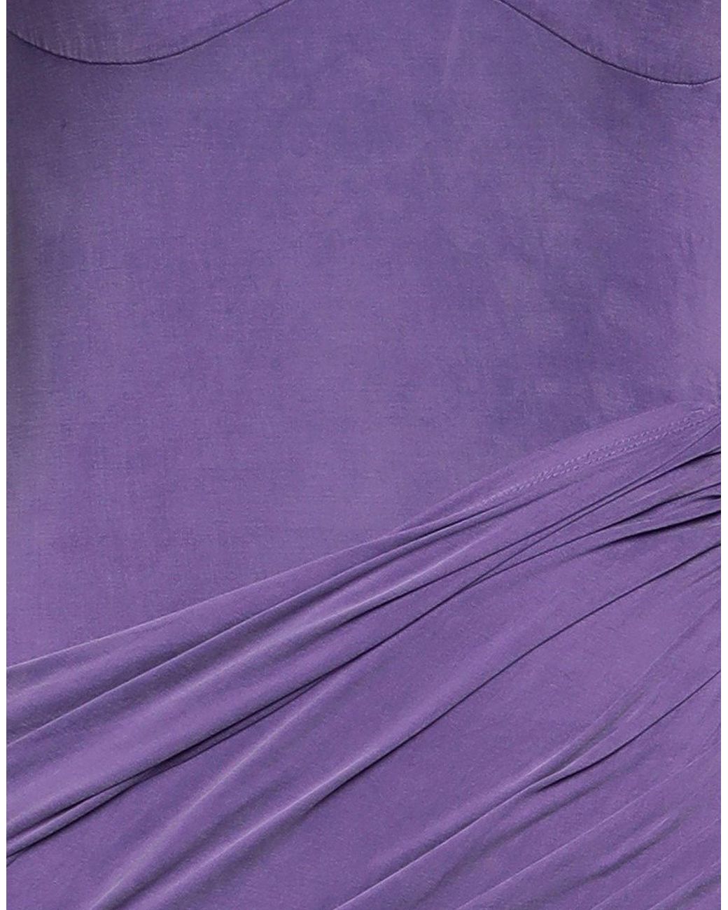 Jacquemus Purple Mini Dress Cupro, Elastane