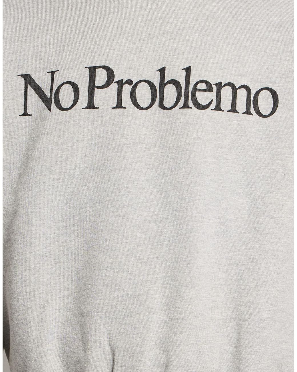 No Problemo Gray Sweatshirt Cotton for men