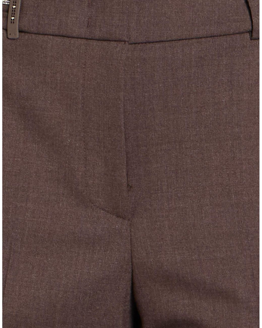 Peserico Brown Pants Wool, Polyester, Elastane