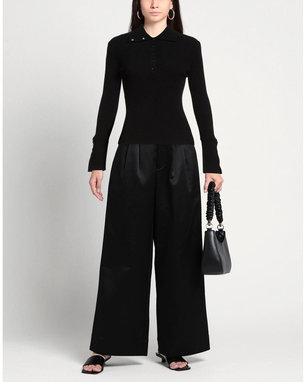 Courreges Black Sweater Viscose, Polyester