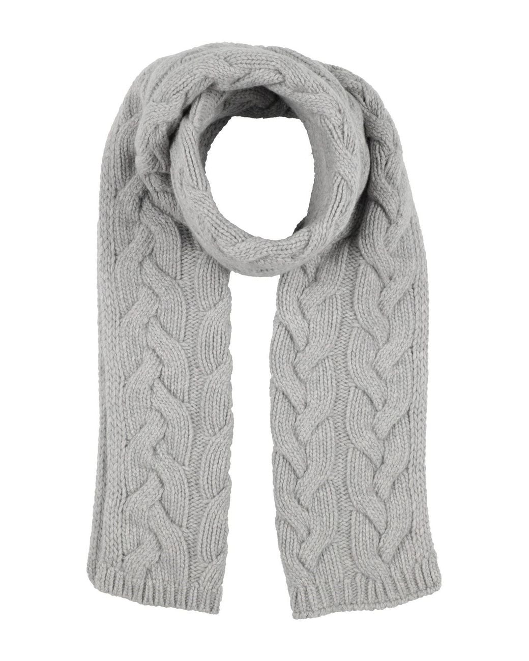 Herno Gray Light Scarf Wool